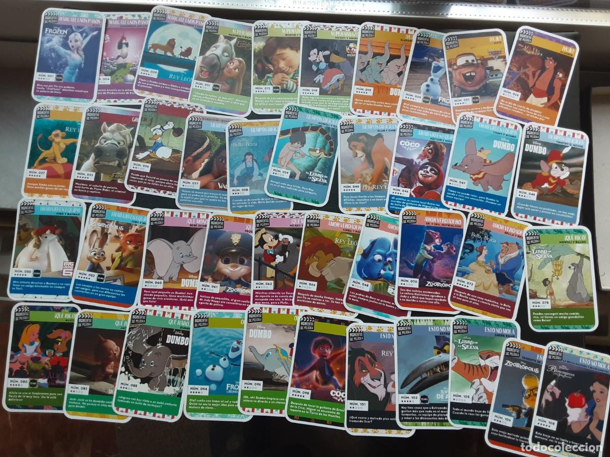 Coleccionismo Cromos antiguos: Lote de 41 cromos diferentes. Momentos de pel&iacute;cula Walt Disney