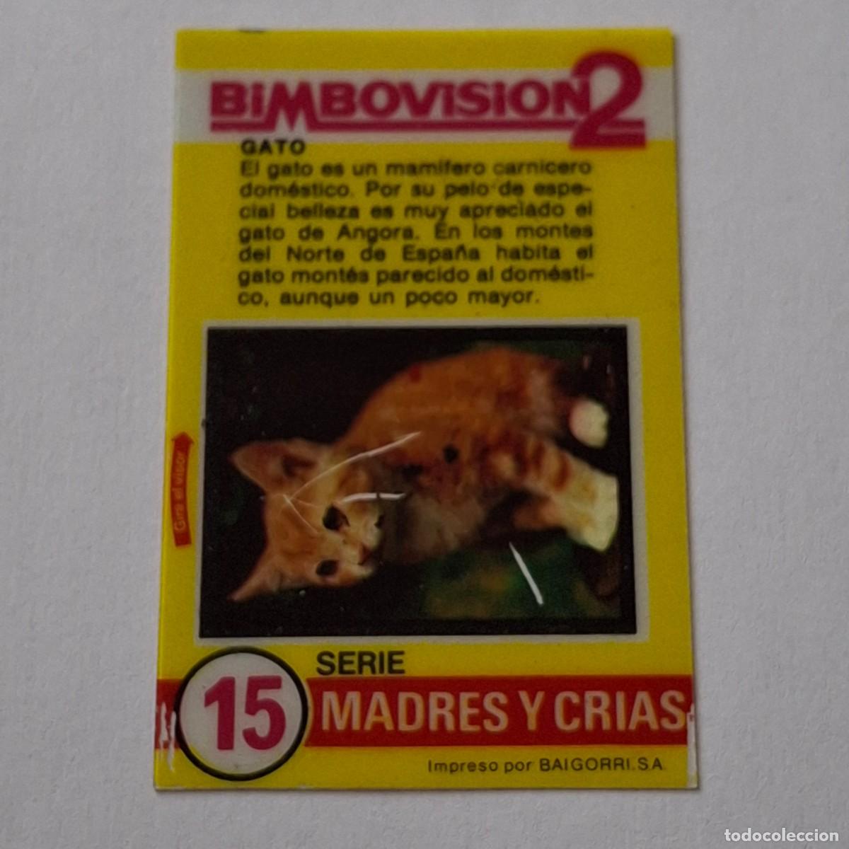 Coleccionismo Cromos antiguos: BIMBOVISION 2 - SERIE MADRES Y CRIAS N&ordm; 15 - GATO - BIMBO CROMO DIAPOSITIVA