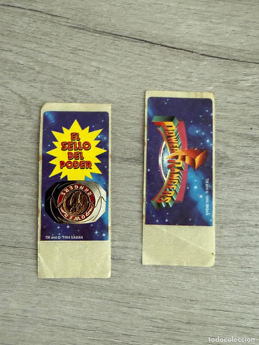 Coleccionismo Cromos antiguos: 2 cromos dif&iacute;ciles chicle Power Rangers