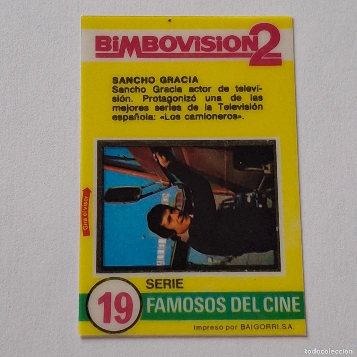 Coleccionismo Cromos antiguos: BIMBOVISION 2 - SERIE FAMOSOS DEL CINE N&ordm; 19 - SANCHO GRACIA - BIMBO CROMO DIAPOSITIVA
