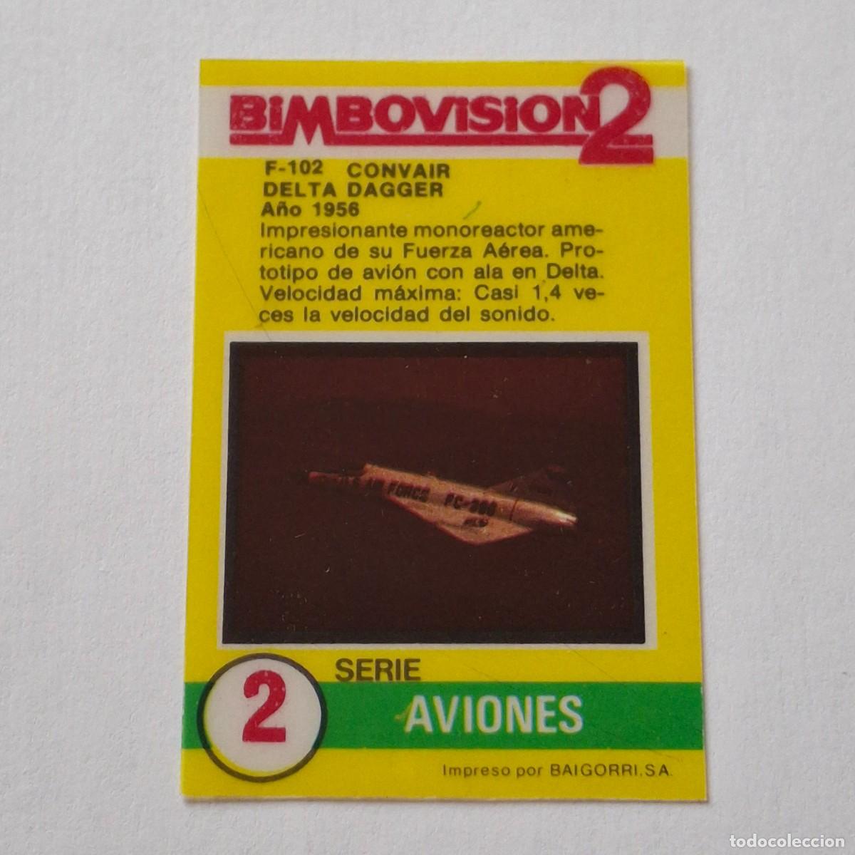 Coleccionismo Cromos antiguos: BIMBOVISION 2 - SERIE AVIONES N&ordm; 2 - F-102 CONVAIR DELTA DAGGER A&Ntilde;O 1956 - BIMBO CROMO DIAPOSITIVA