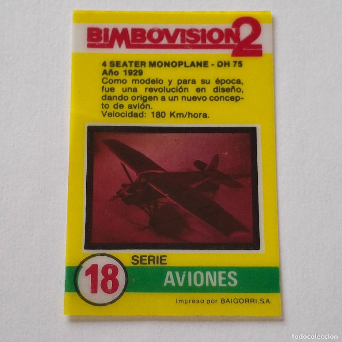 Coleccionismo Cromos antiguos: BIMBOVISION 2 - SERIE AVIONES N&ordm; 18 - 4 SEATER MONOPLANE DH 75 A&Ntilde;O 1929 - BIMBO CROMO DIAPOSITIVA