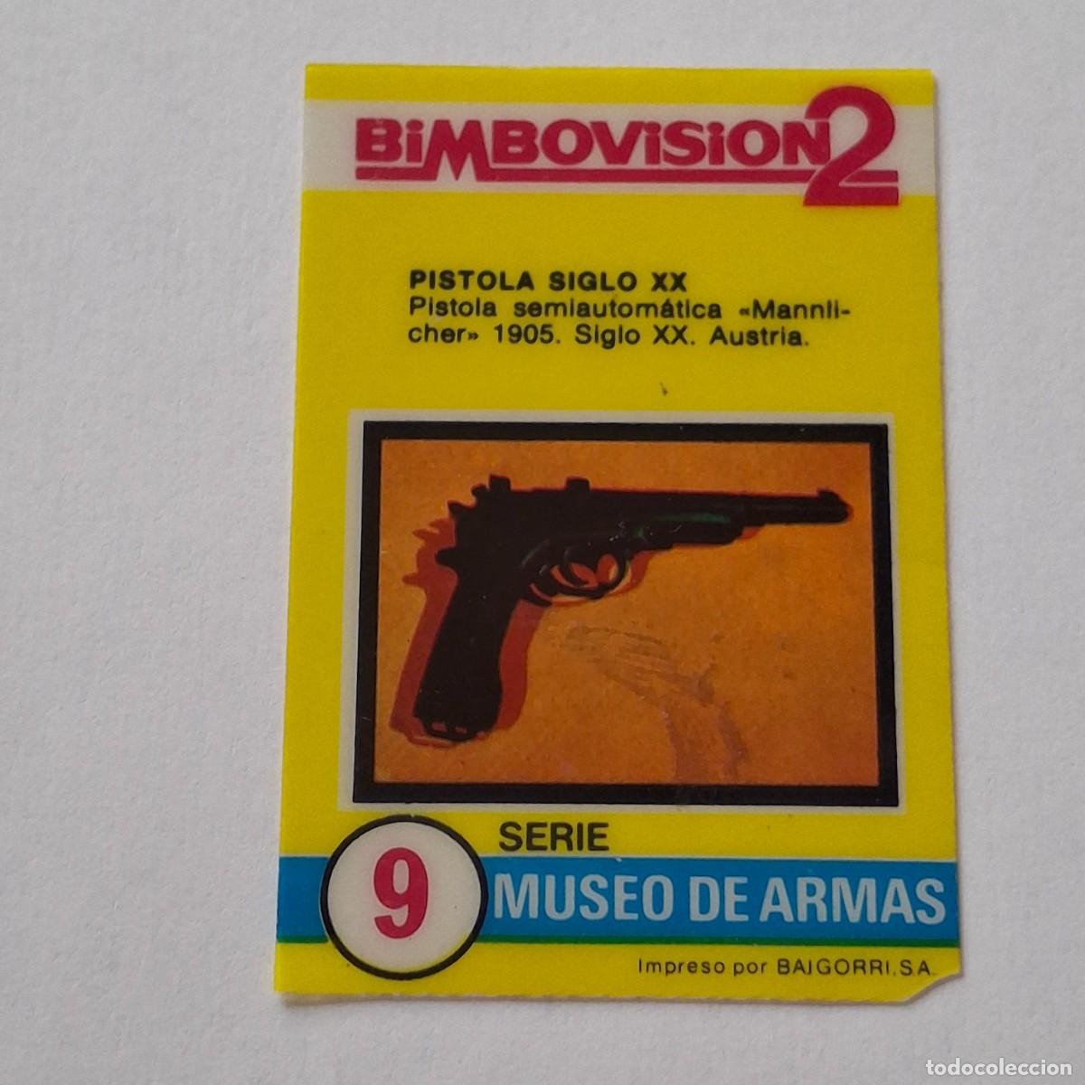 Coleccionismo Cromos antiguos: BIMBOVISION 2 - SERIE MUSEO DE ARMAS N&ordm; 9 - PISTOLA SIGLO XX - BIMBO CROMO DIAPOSITIVA
