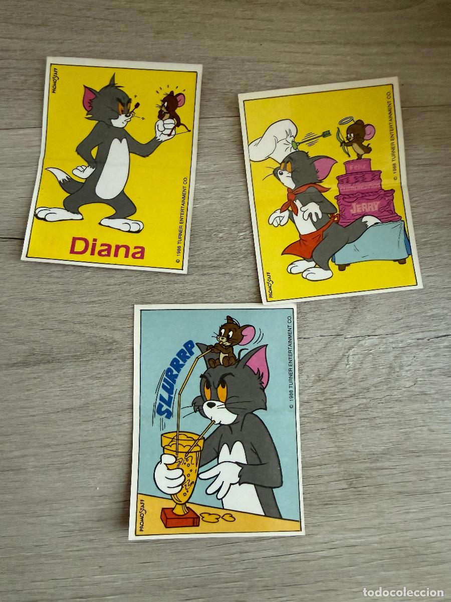 Coleccionismo Cromos antiguos: 3 cromos Tom & Jerry de Panrico