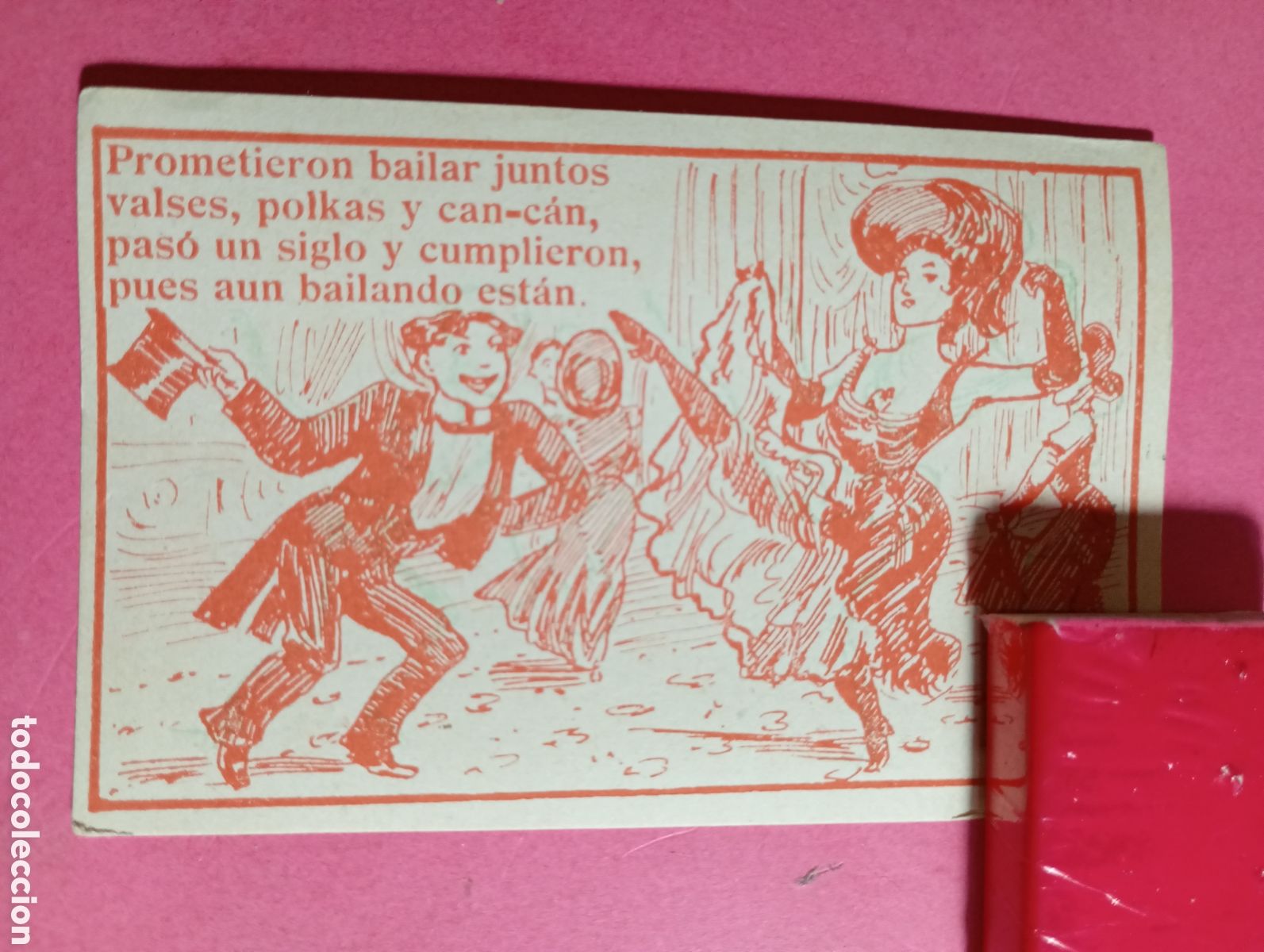 Coleccionismo Cromos antiguos: antiguo lote de 8 cromos impresos a una tinta (magenta) cada uno con una cuarteta. ...sin m&aacute;s datos