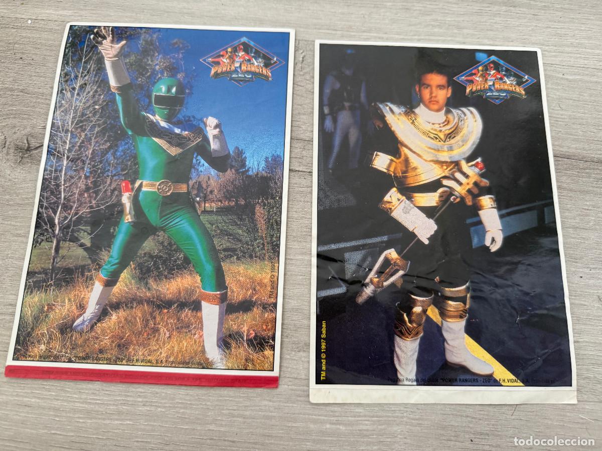 Coleccionismo Cromos antiguos: 2 premios chicle Power Rangers Zeo - Megapegatina
