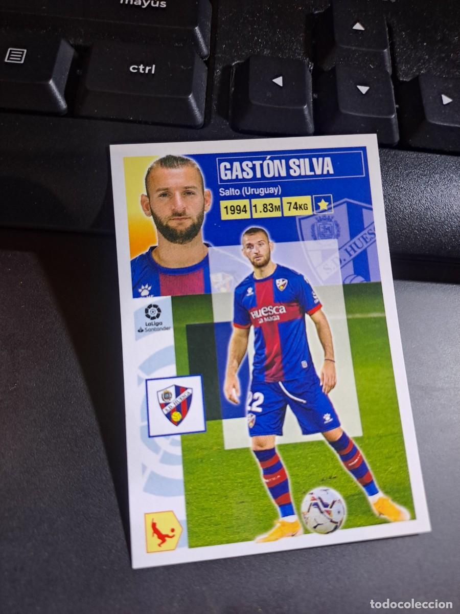 Coleccionismo Cromos antiguos: CROMO GASTON SILVA 5 HUESCA LIGA 2020 2021 20 21 ESTE PANINI NUNCA PEGADO