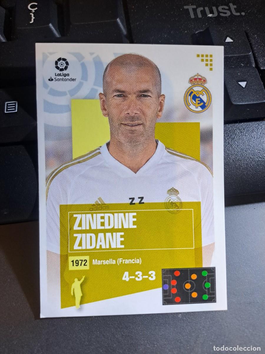 Coleccionismo Cromos antiguos: CROMO ZINEDINE ZIDANE 1 ENTRENADOR REAL MADRID LIGA 2020 2021 20 21 ESTE PANINI NUNCA PEGADO
