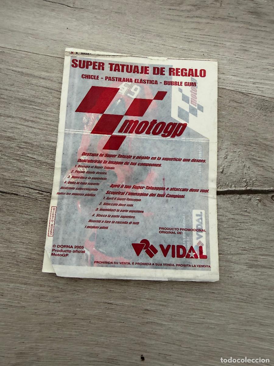 Coleccionismo Cromos antiguos: Super Tatuaje Moto GP chicles Vidal - premio