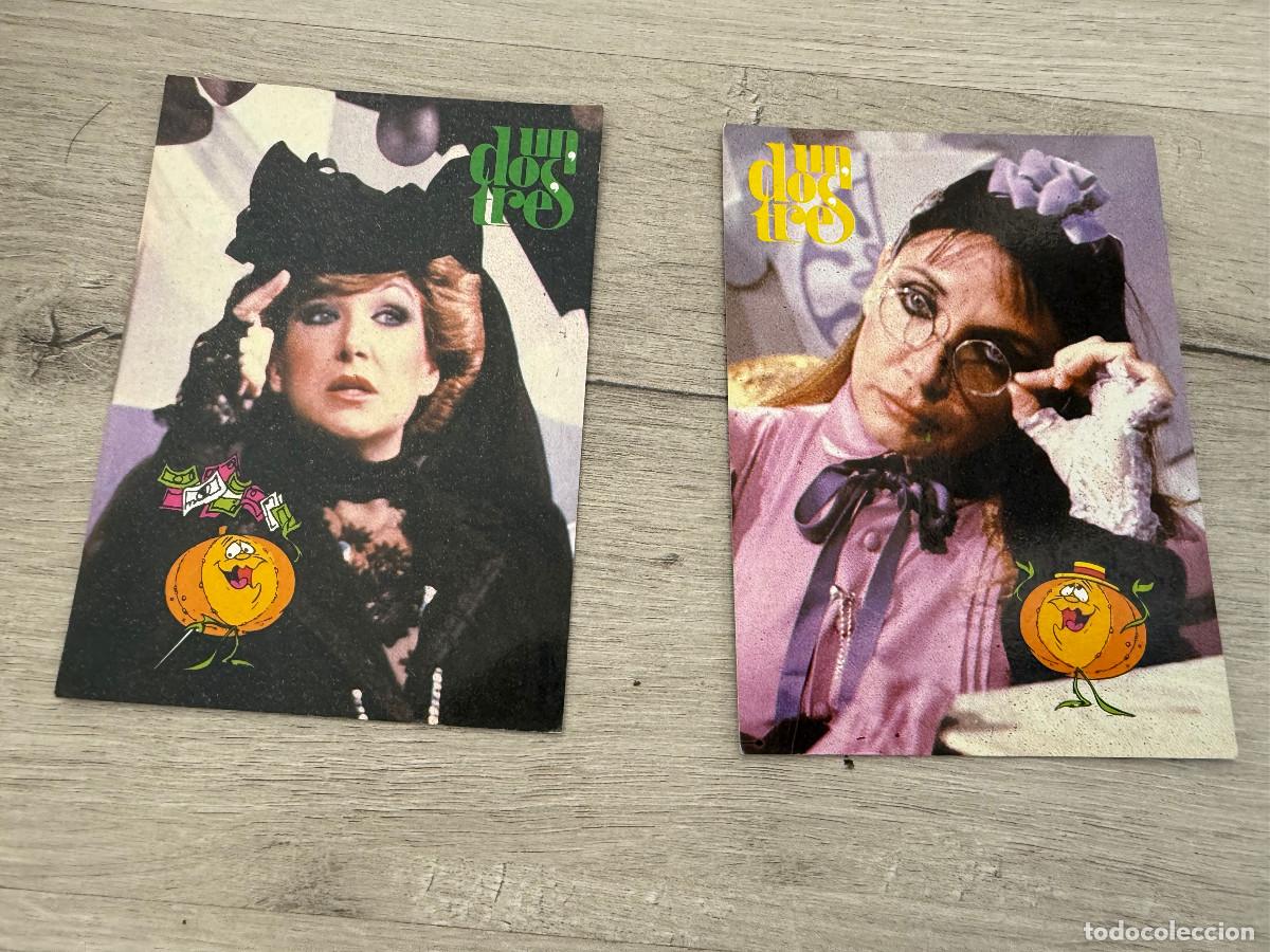 Coleccionismo Cromos antiguos: 2 postales CROPAN - Premio Un, dos, tres