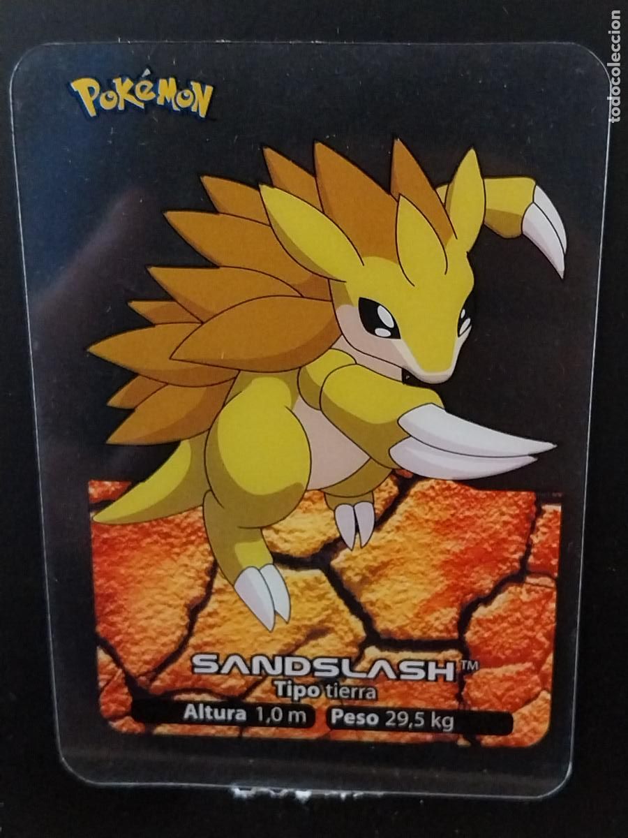 Coleccionismo Cromos antiguos: POKEMON LAMINCARDS EDIBAS MC CROMO 028 SANDSLASH A&Ntilde;O 2005 JUGADA ORIGINAL