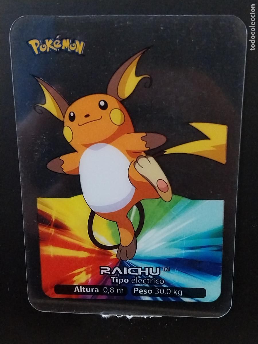 Coleccionismo Cromos antiguos: POKEMON LAMINCARDS EDIBAS MC CROMO 026 RAICHU A&Ntilde;O 2005 JUGADA ORIGINAL