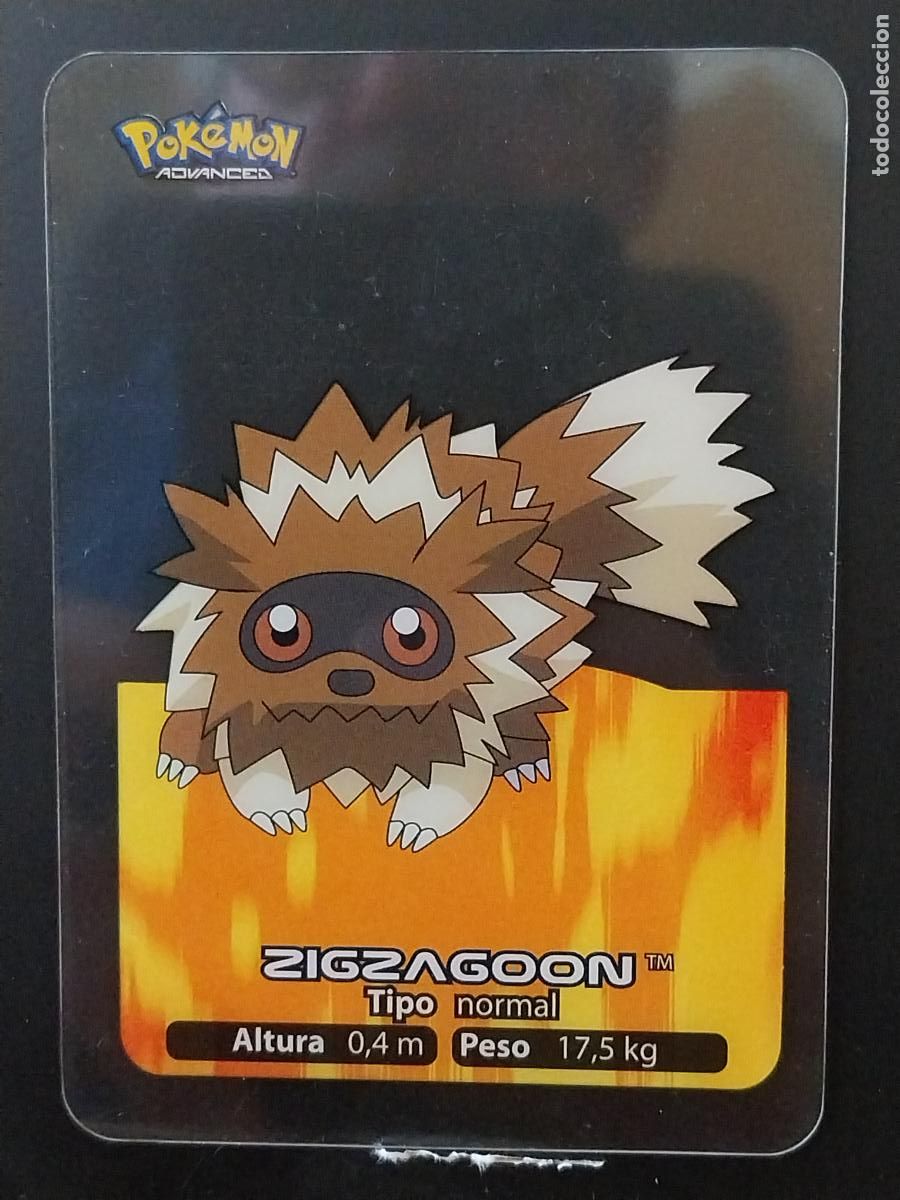 Coleccionismo Cromos antiguos: POKEMON LAMINCARDS EDIBAS MC CROMO 021 ZIGZAGOON A&Ntilde;O 2005 JUGADA ORIGINAL