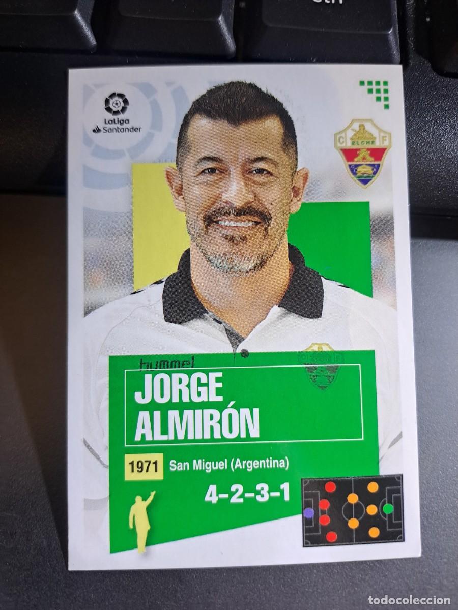 Coleccionismo Cromos antiguos: CROMO JORGE ALMIRON 1 ENTRENADOR ELCHE LIGA 2020 2021 20 21 ESTE PANINI NUNCA PEGADO
