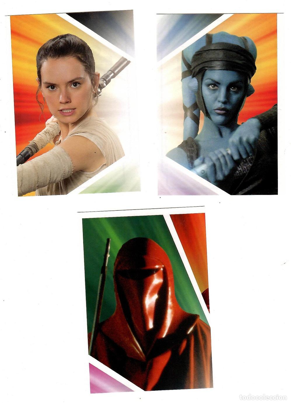 Coleccionismo Cromos antiguos: Lote de 3 cromos o cards del album Star Wars. El camino de los Jedi: S4, S6 y S10