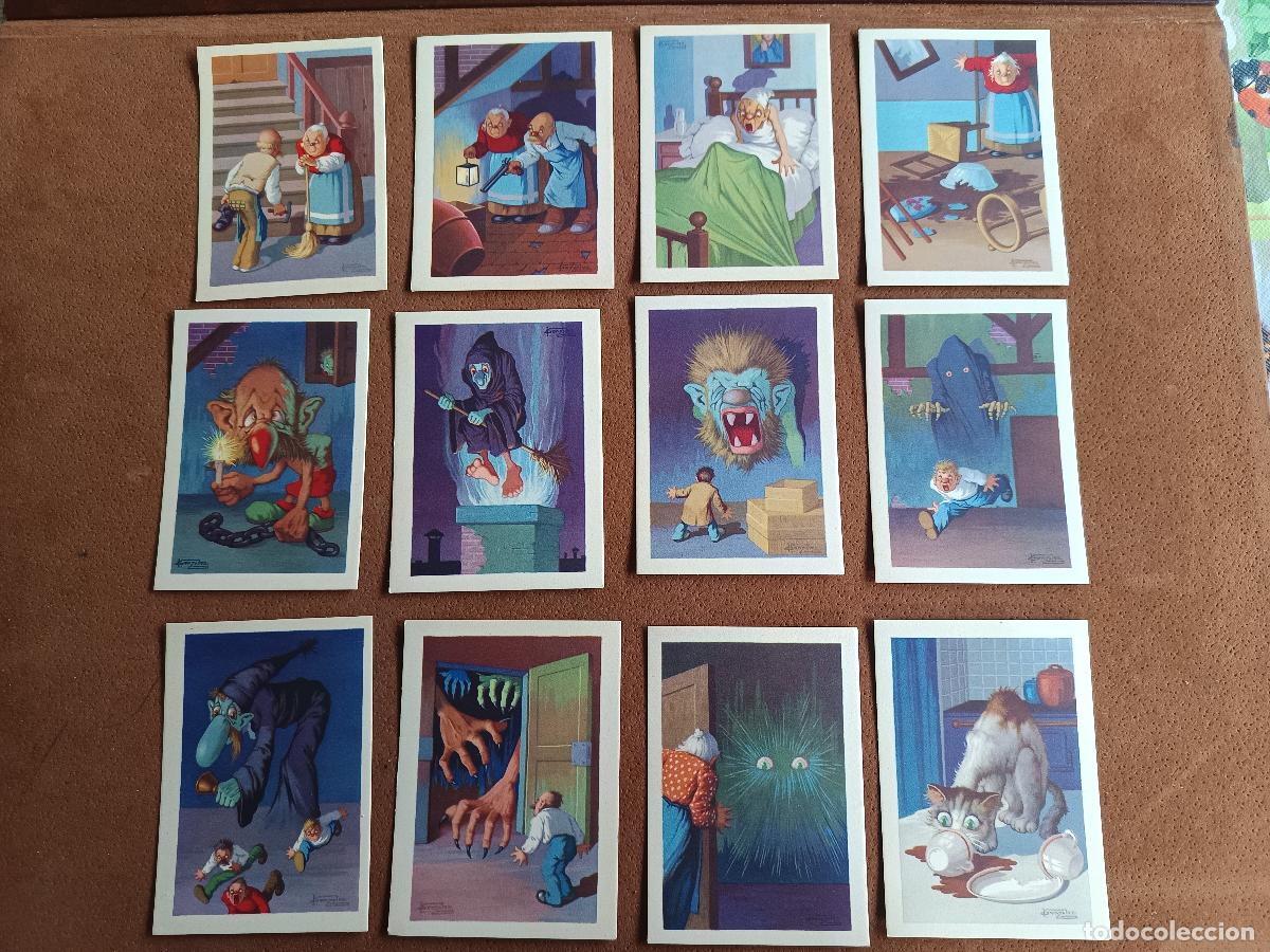 Coleccionismo Cromos antiguos: COLECCI&Oacute;N COMPLETA. EL DUENDE. 12 CROMOS. JUAN BARGU&Ntilde;O Y CIA. BARCELONA.