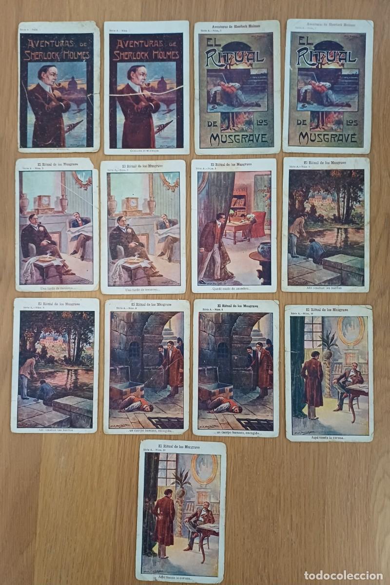 Coleccionismo Cromos antiguos: Lote de 27 cromos aventuras de Sherlock Holmes, chocolate Jaime Boix