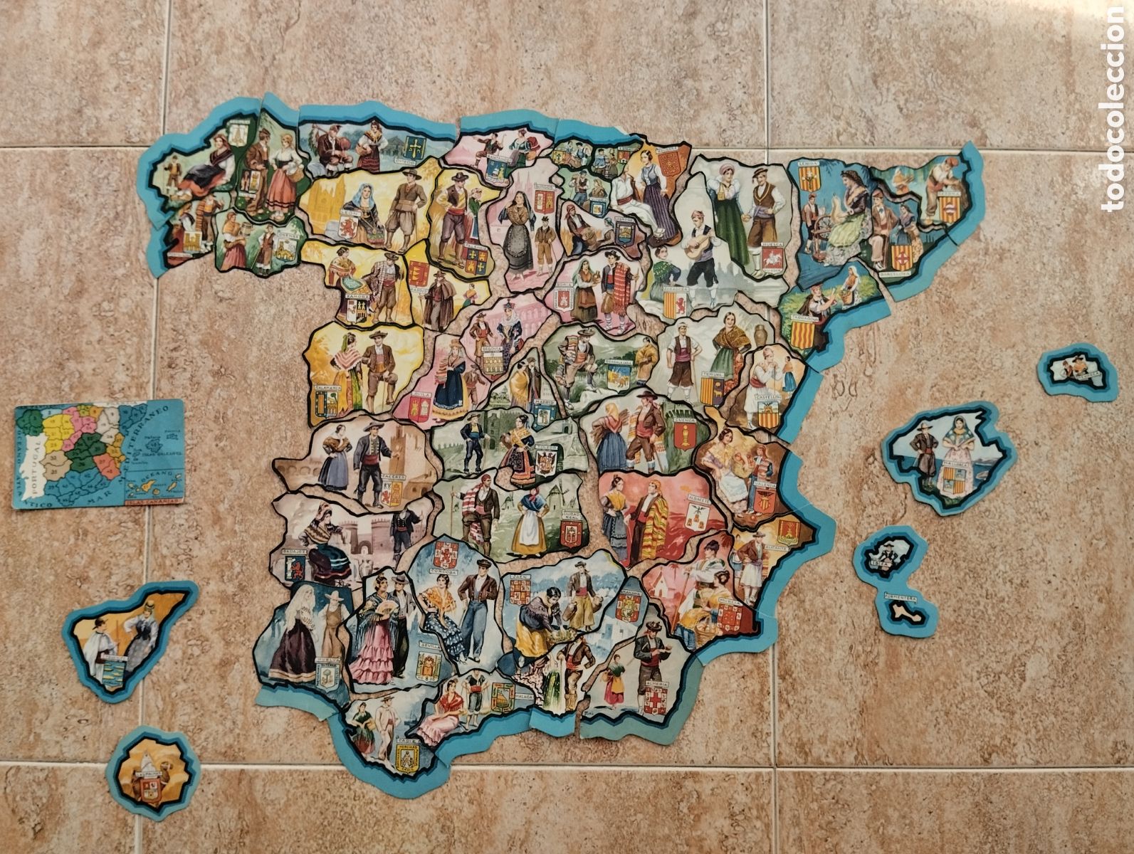 Coleccionismo Cromos antiguos: Mapa de Espa&ntilde;a (puzle - puzzle) - Colecci&oacute;n completa - Chocolates Jaime Boix CROMOS..