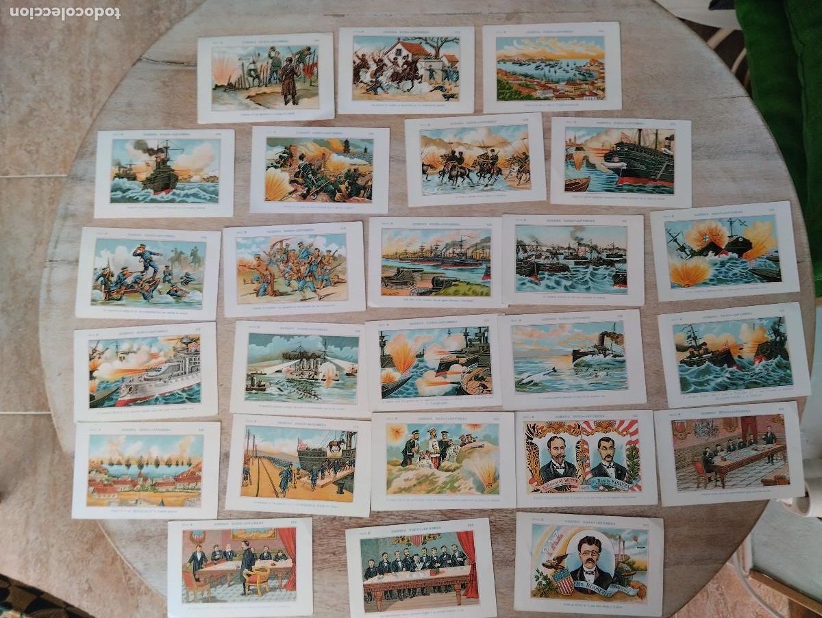 Coleccionismo Cromos antiguos: LOTE 25 CROMOS - Guerra RUSO-JAPONESA - SERIE E. COMPLETA. CHOCOLATE JUNCOSA - BARCELONA