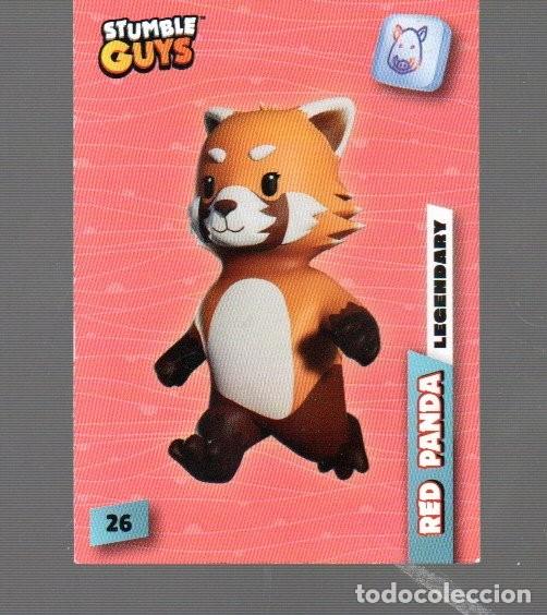 Coleccionismo Cromos antiguos: CROMOS DE STUMBLE GUYS DE PANINI DEL A&Ntilde;O 2023 N&ordm; 26 RED PANDA