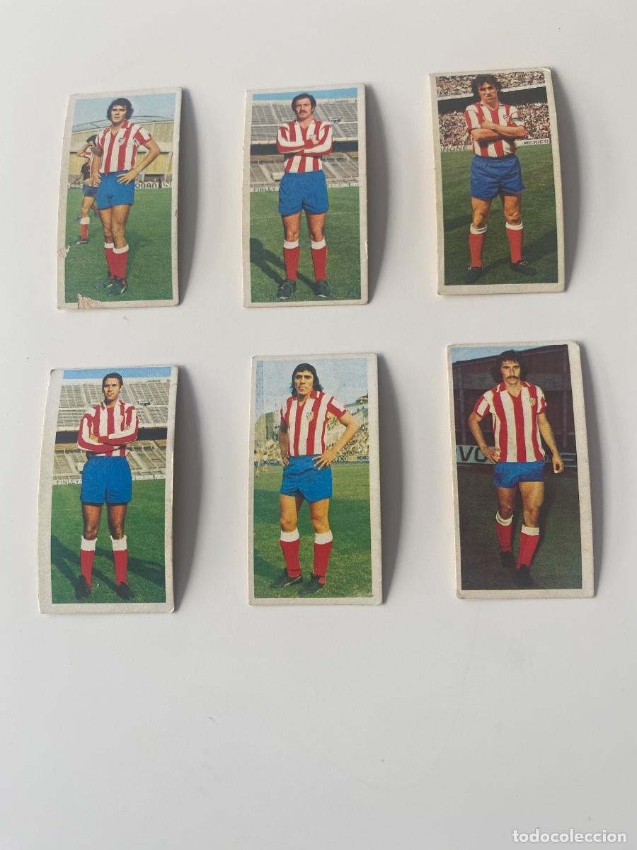 Coleccionismo Cromos antiguos: Este 75-76 lote 6 cromos Atl&eacute;tico Madrid