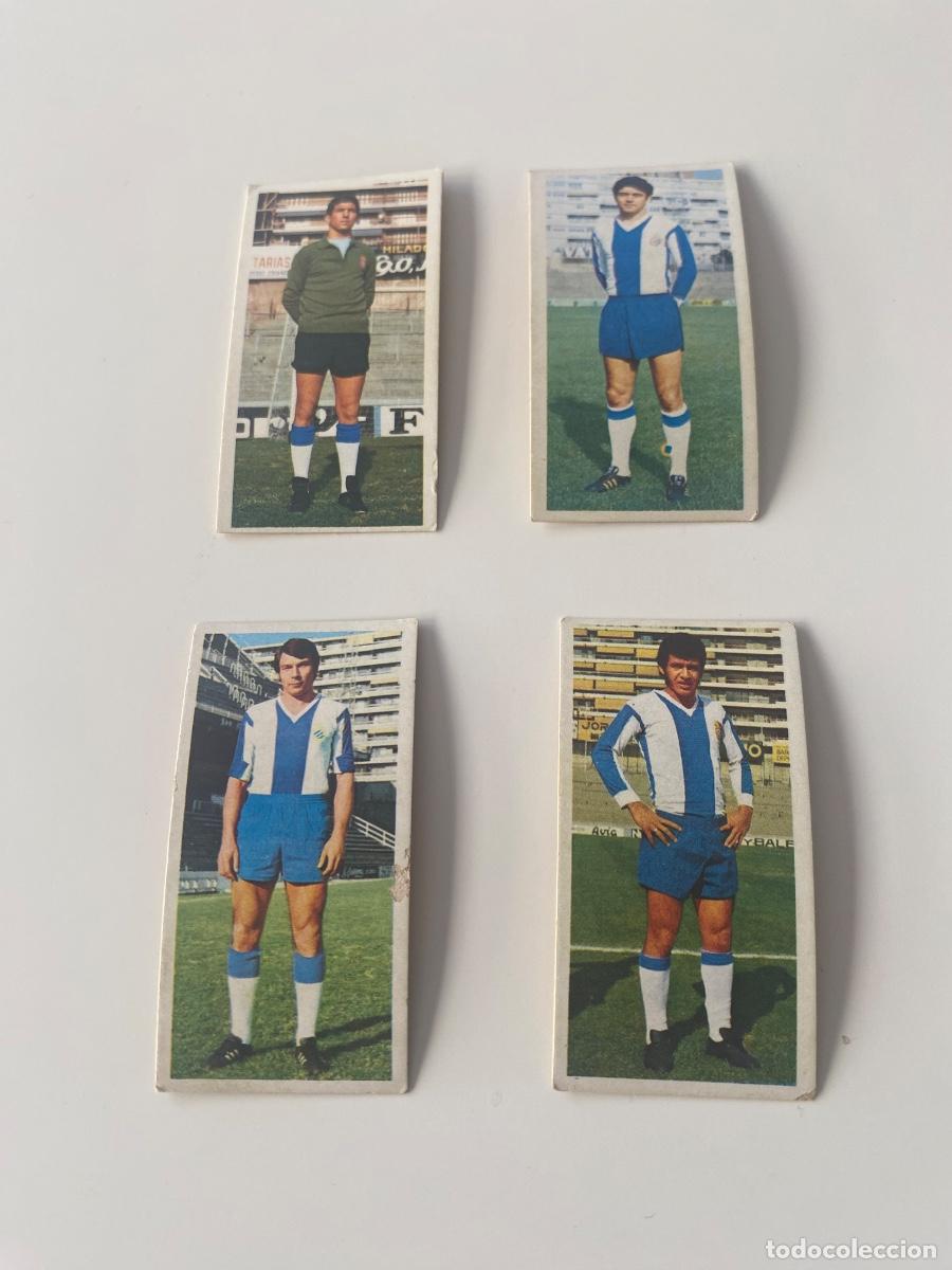 Coleccionismo Cromos antiguos: Este 75-76 lote 4 cromos Espa&ntilde;ol nunca pegados