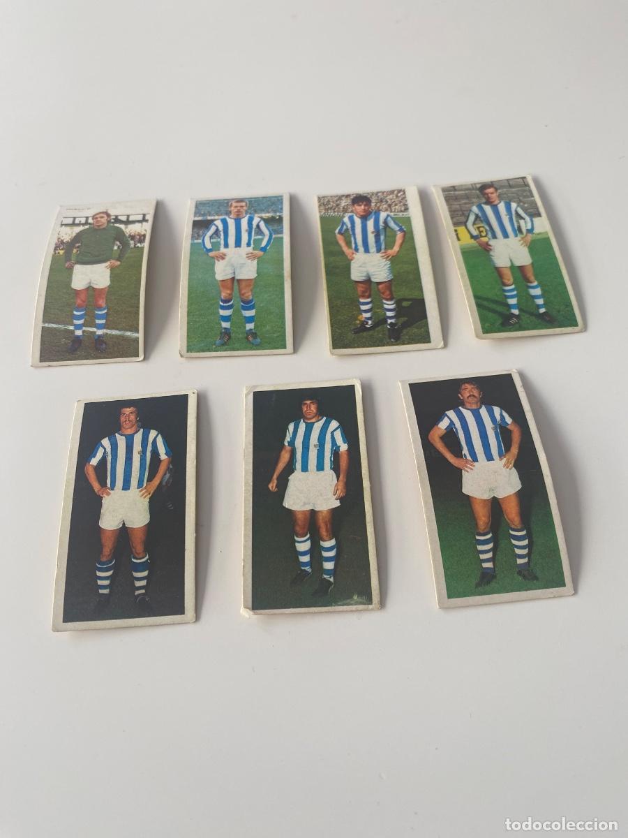 Coleccionismo Cromos antiguos: Este 75-76 lote 7 cromos Real Sociedad nunca pegados