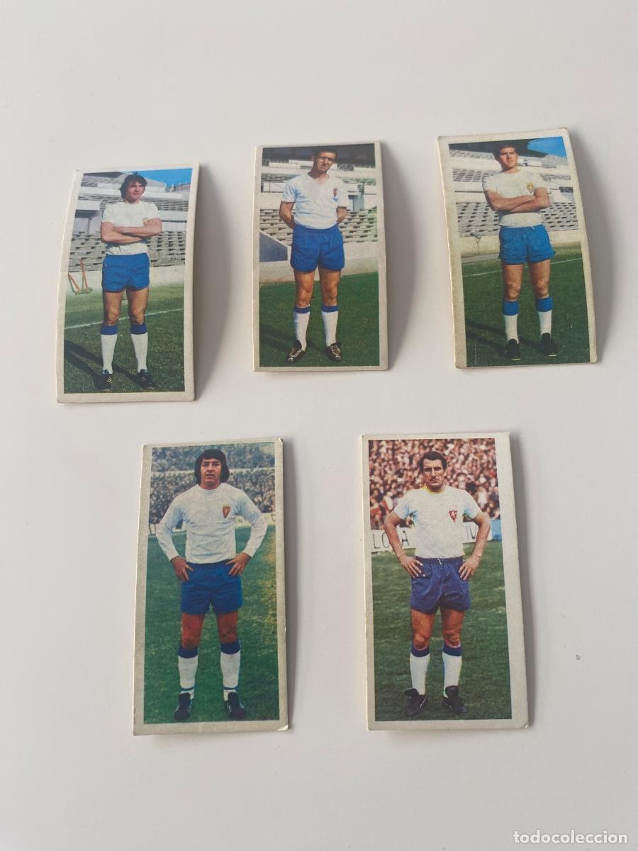Coleccionismo Cromos antiguos: Este 75-76 lote 5 cromos Zaragoza nunca pegados