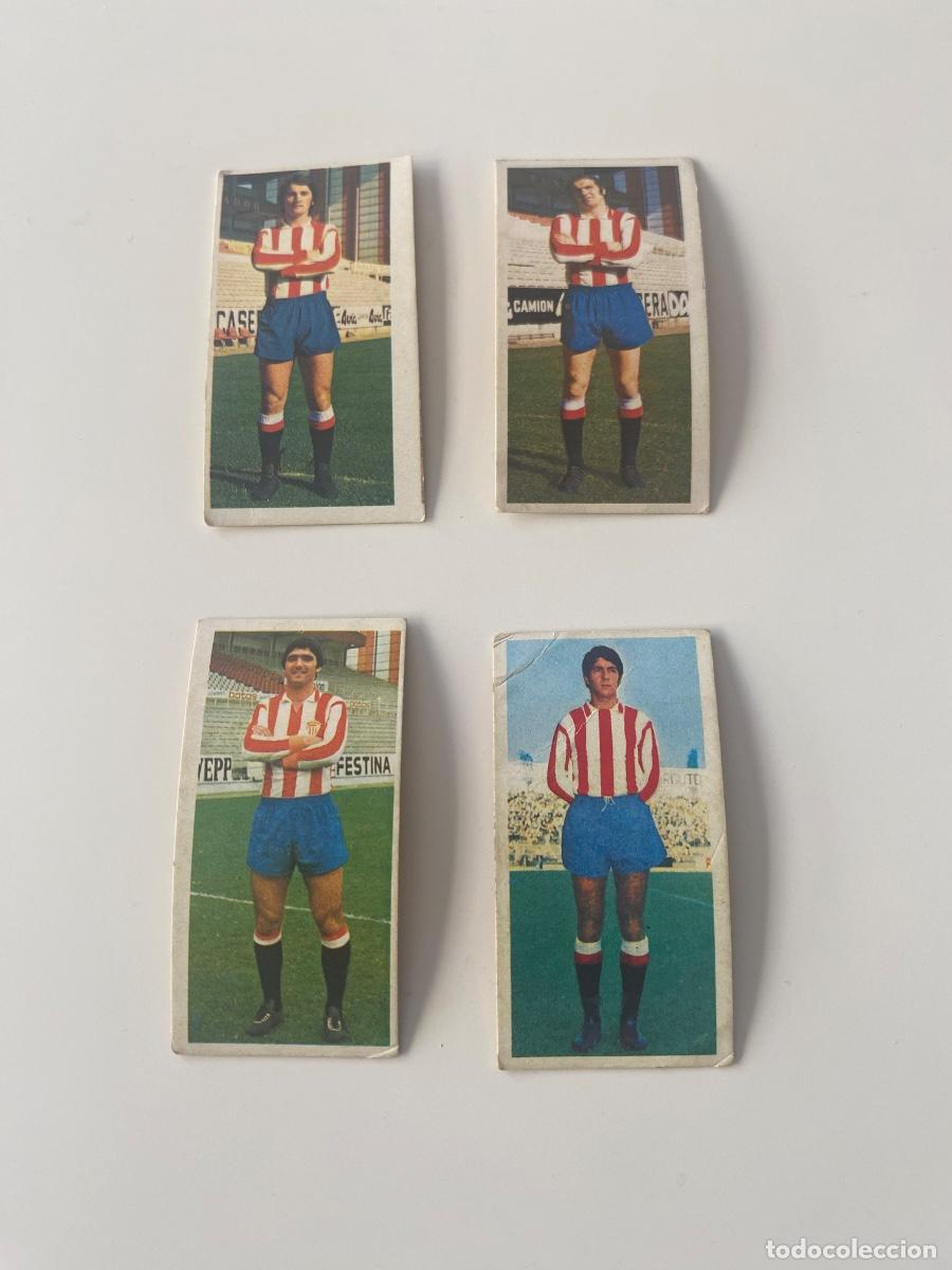 Coleccionismo Cromos antiguos: Este 75-76 lote 4 cromos Sporting nunca pegados