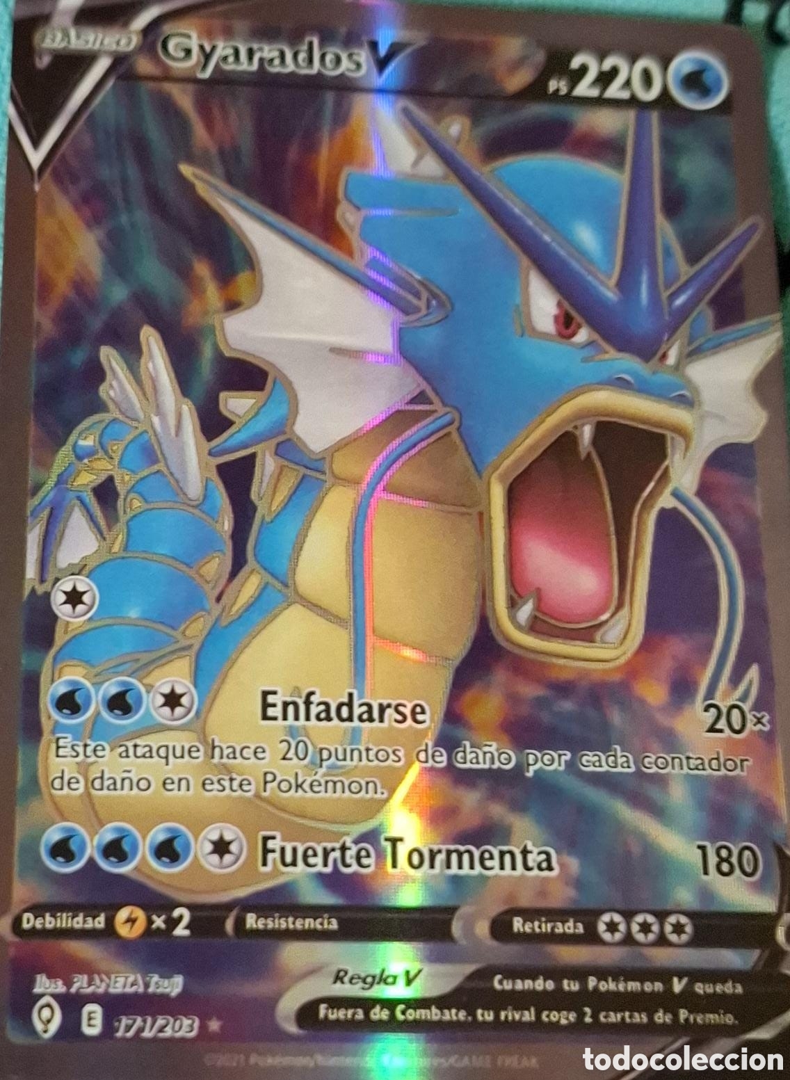 Coleccionismo Cromos antiguos: Carta pok&eacute;mon Gyarados V