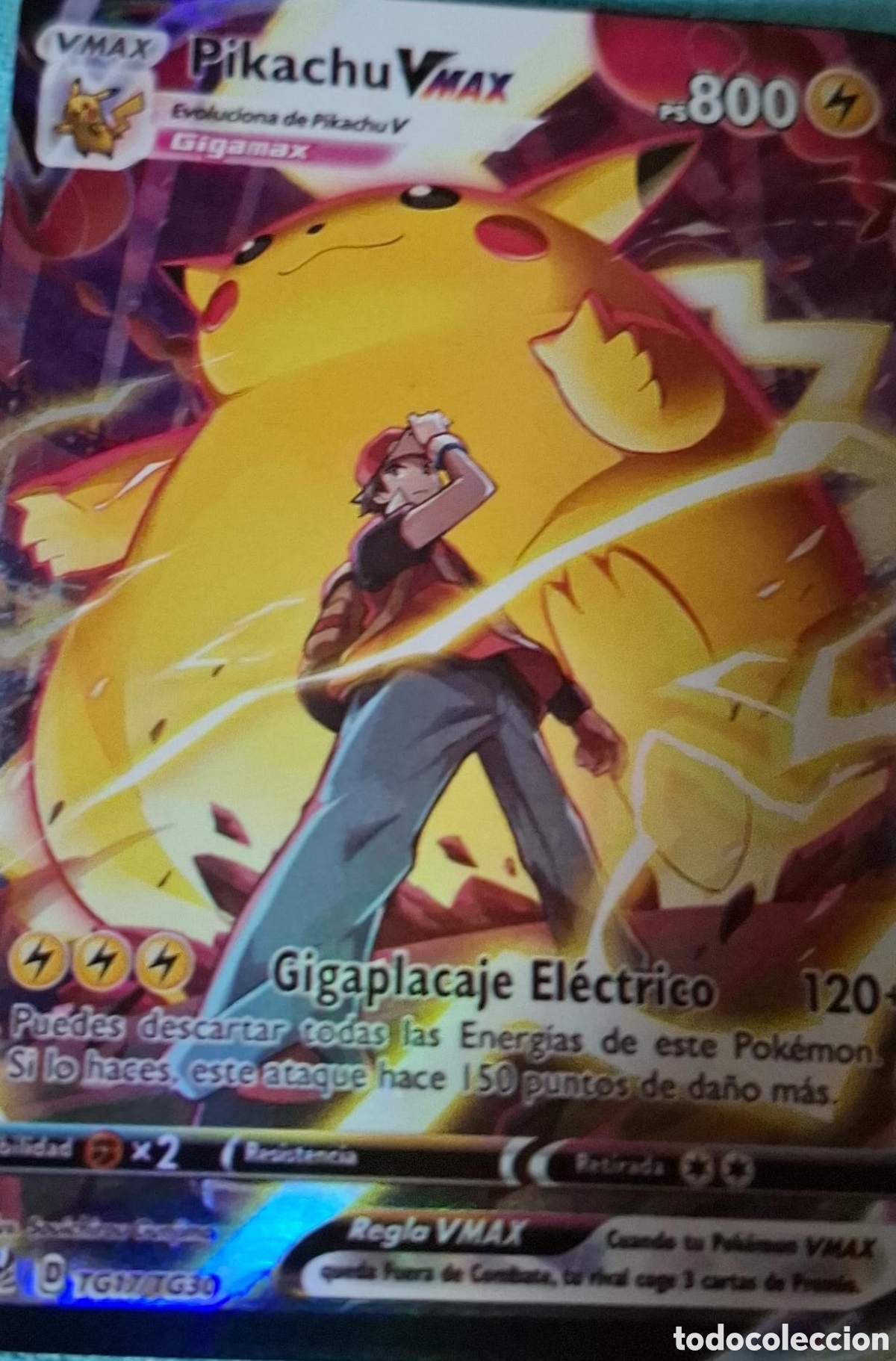 Coleccionismo Cromos antiguos: Carta pok&eacute;mon Pikachu v max