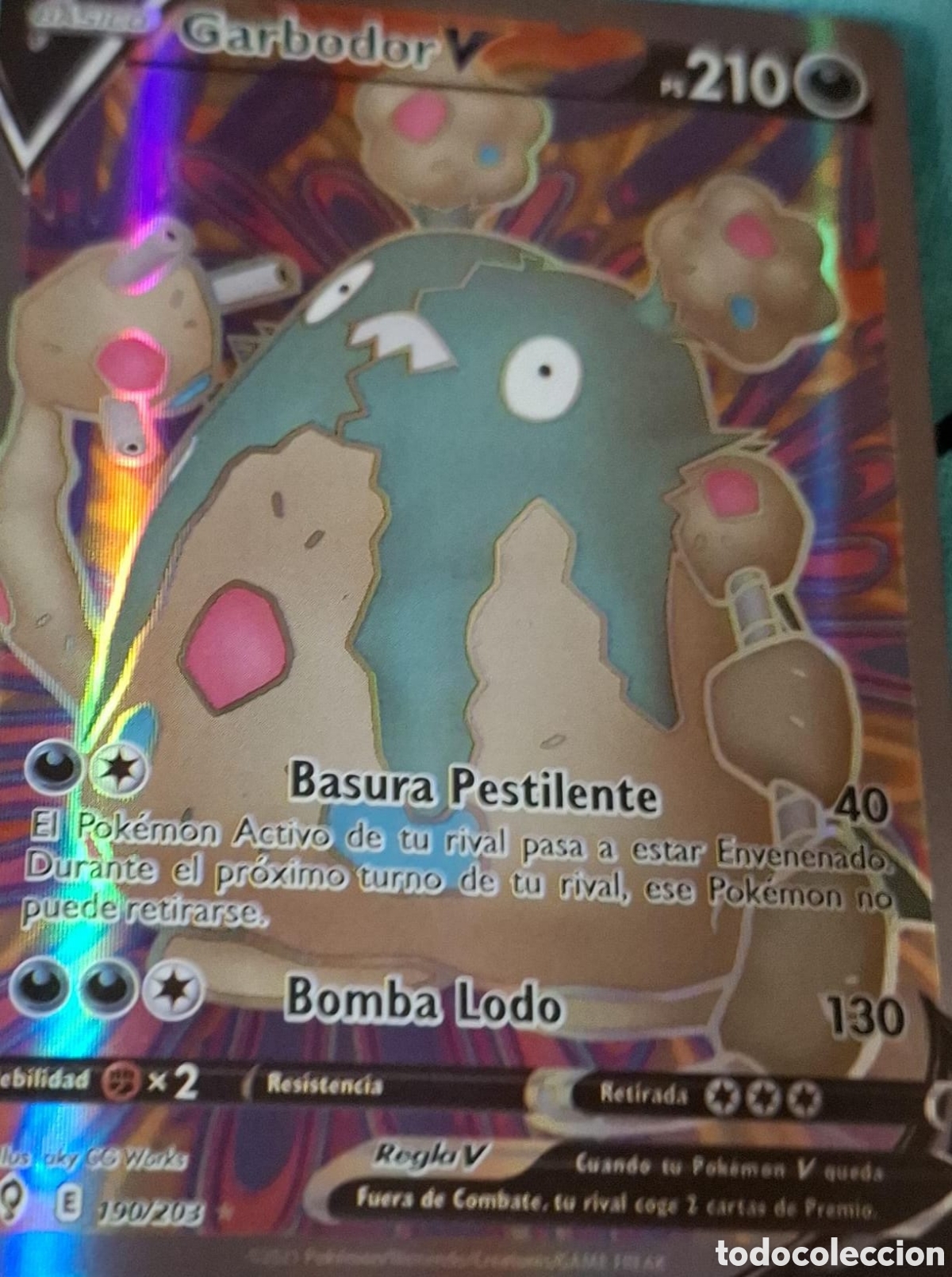 Coleccionismo Cromos antiguos: Carta pok&eacute;mon garbodor v