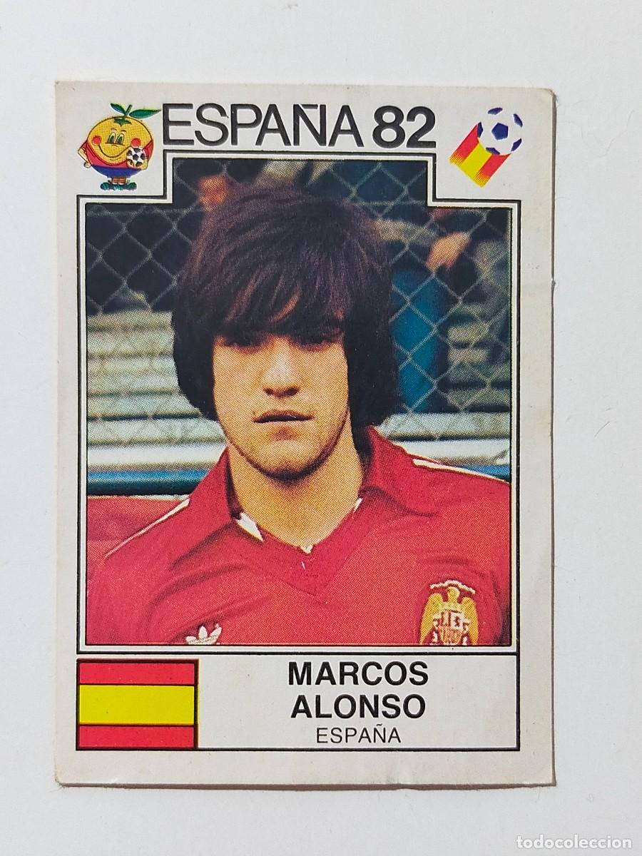 Coleccionismo Cromos antiguos: Panini Mundial Espa&ntilde;a 82 - N&ordm; 304 MARCOS ALONSO (Espa&ntilde;a) Cromo nunca pegado, sin pegar. Espa&ntilde;a 1982