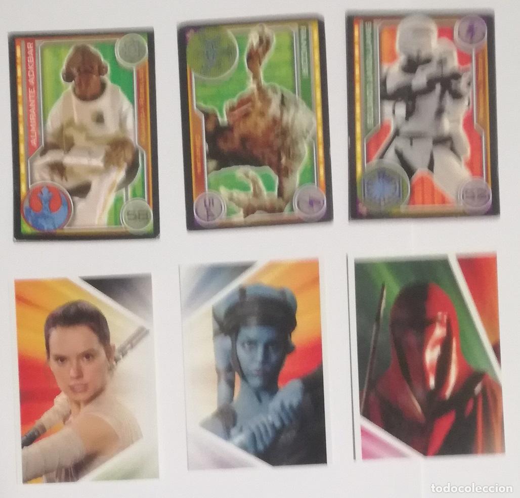 Coleccionismo Cromos antiguos: Lote de 6 cromos o cards del album Star Wars. El camino de los Jedi - Todos diferentes