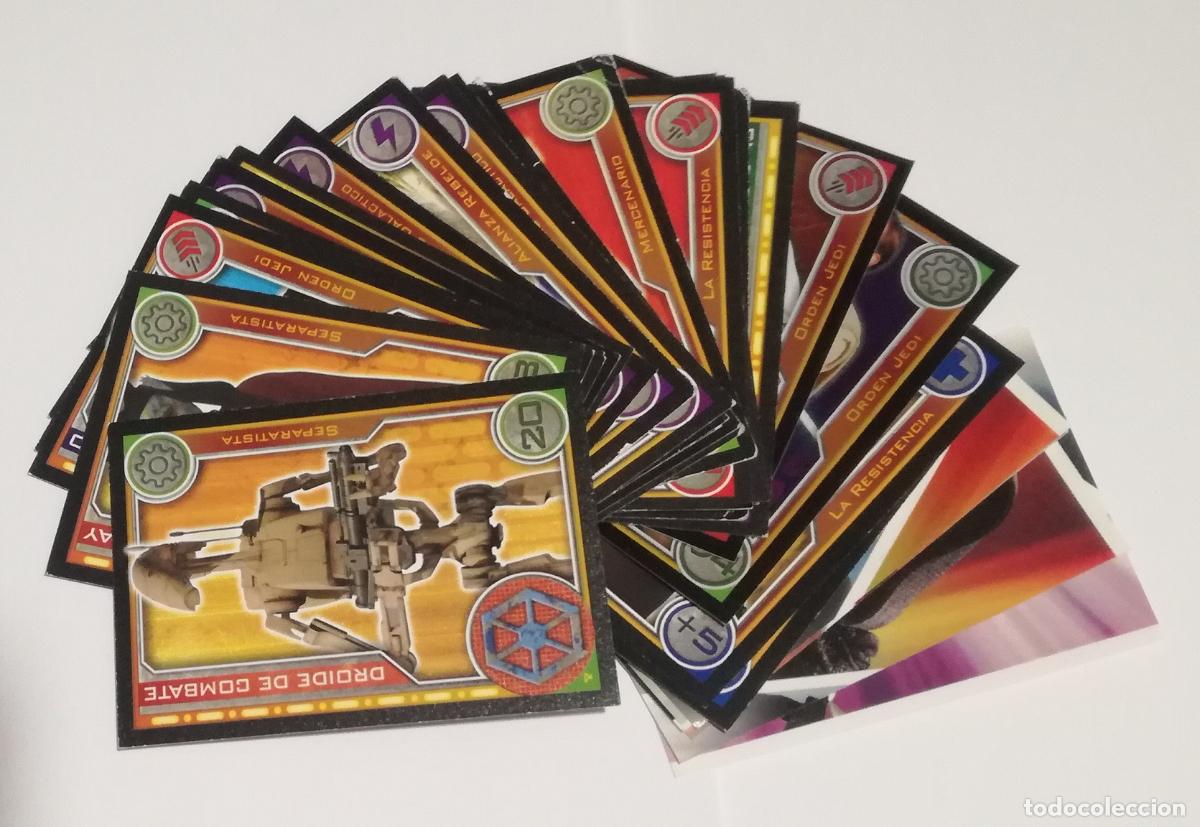 Coleccionismo Cromos antiguos: Lote de 31 cromos o cards del album Star Wars. El camino de los Jedi - Todos diferentes