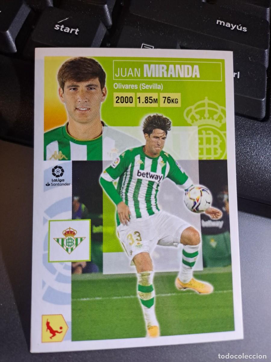Coleccionismo Cromos antiguos: CROMO MIRANDA FICHAJE 44 ULTIMOS FICHAJES 44 BETIS LIGA 2020 2021 20 21 ESTE PANINI NUNCA PEGADO