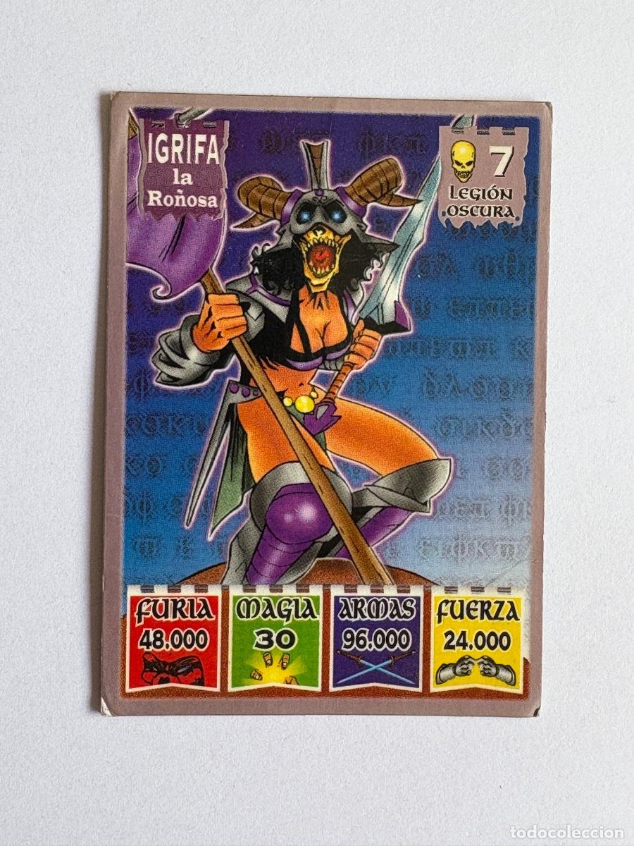 Coleccionismo Cromos antiguos: 18. CROMO BOLLYCAO BOLLY KAOS THE LEGEND N 7 IGRIFA LA RO&Ntilde;OSA LEGI&Oacute;N OSCURA