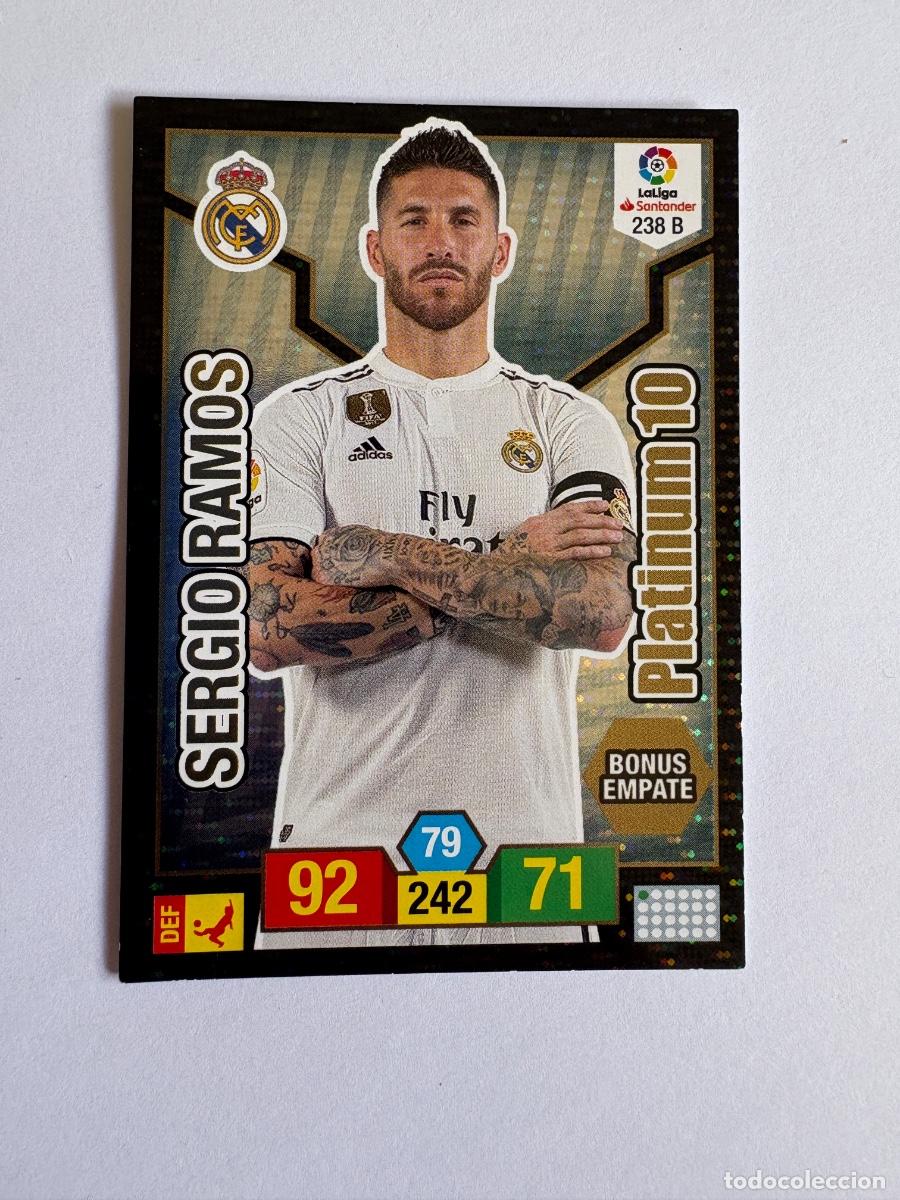 Coleccionismo Cromos antiguos: 18. CROMO ADRENALYN 2018-19 18-19 PLATINUM 10 SERGIO RAMOS N 238 B