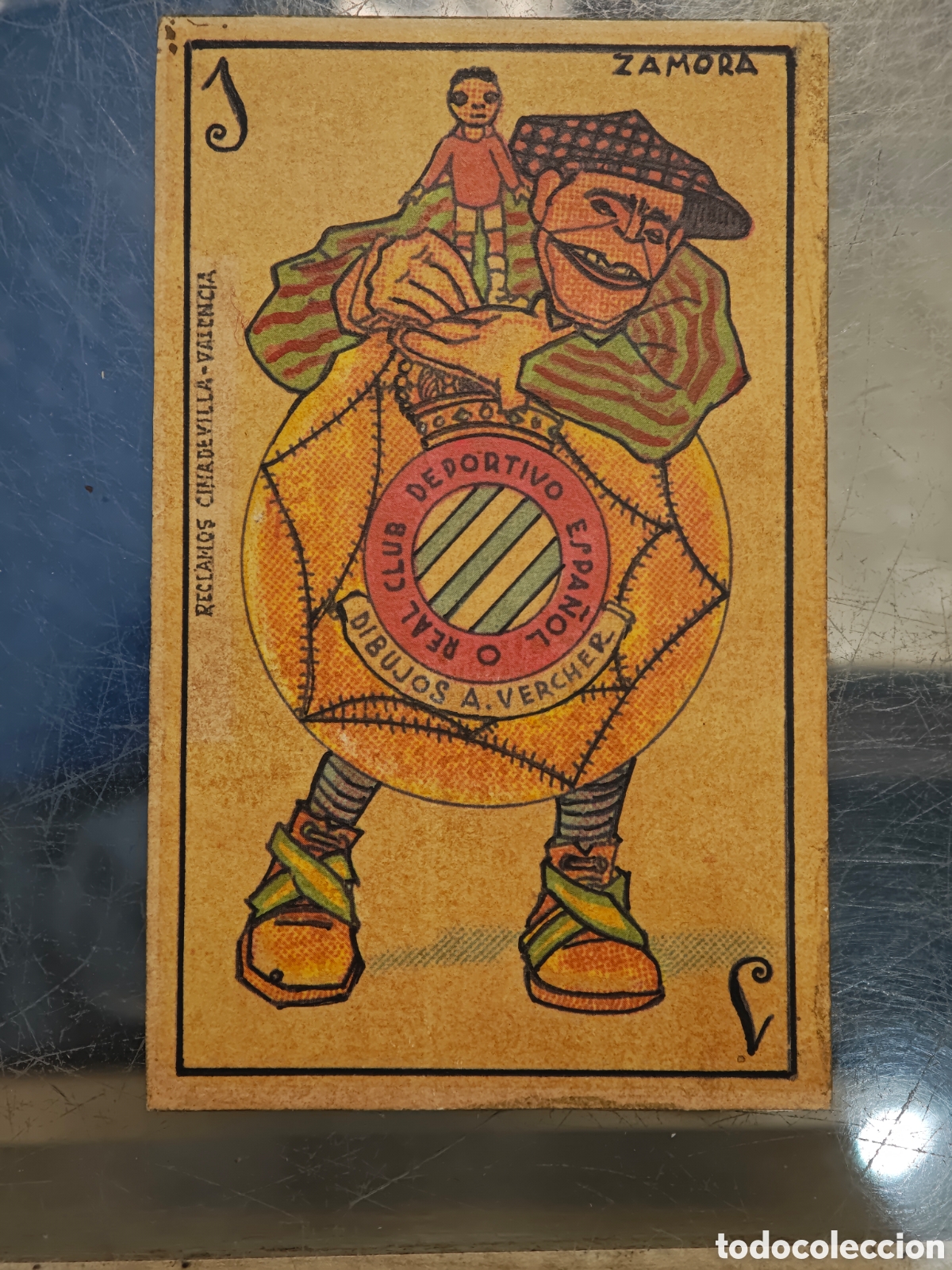 Coleccionismo Cromos antiguos: Lote 3 Naipes F&uacute;tbol A&ntilde;os 20 - Ricardo Zamora (Espa&ntilde;ol), Monjard&iacute;n (Madrid) y Escudos - Reclamos Cas
