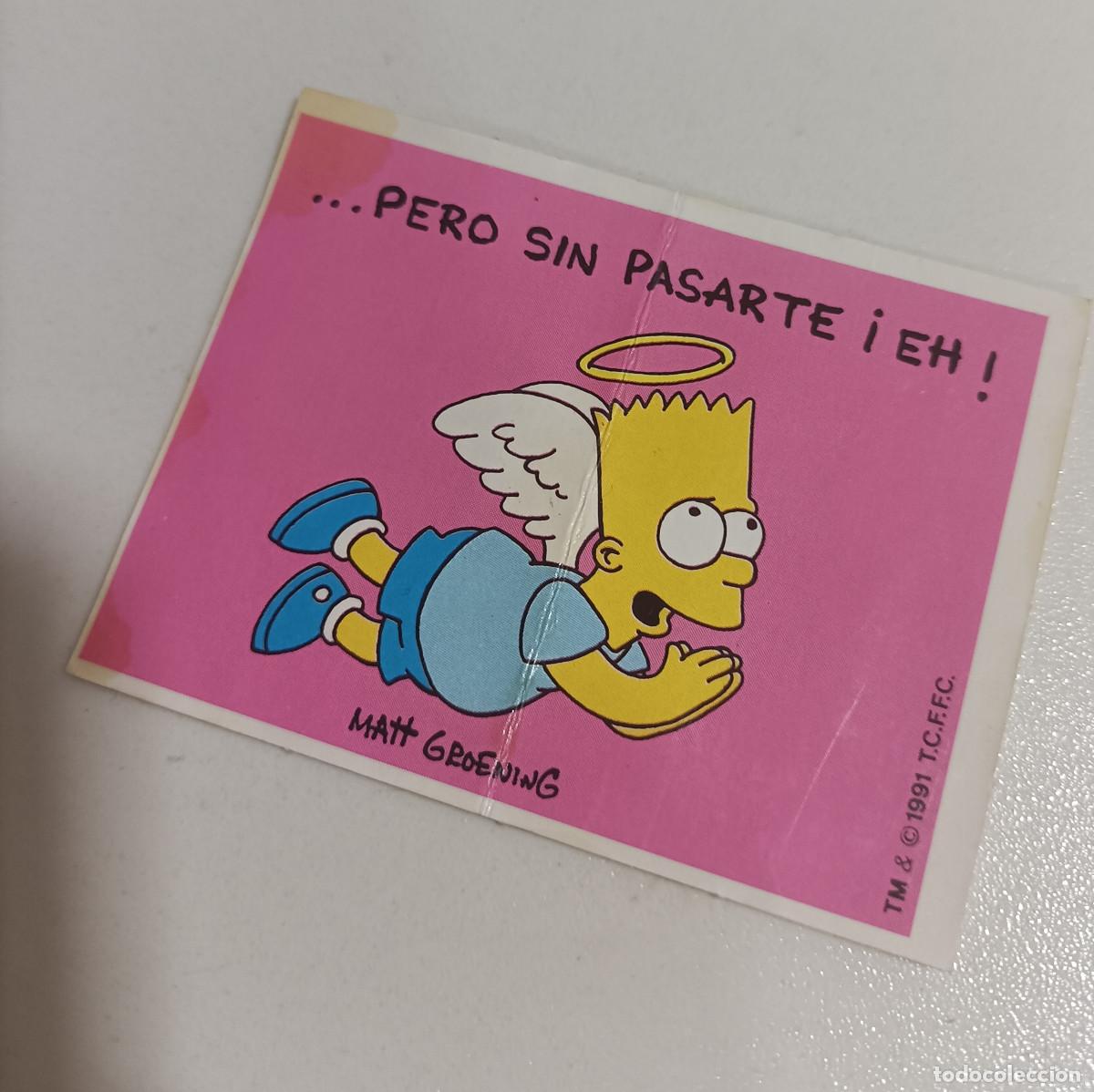 Coleccionismo Cromos antiguos: Cromo Diver Refranes Simpson Bollycao bolly cao bart angelito Haz bien pero sin pasarte eh sticker