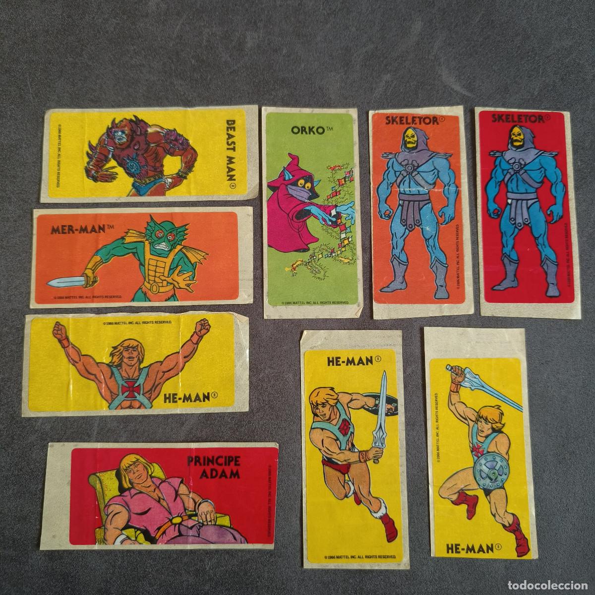 Coleccionismo Cromos antiguos: Ocasion coleccionistas ! Lote Cromos pegatinas chicle vintage a&ntilde;os 80 Heman Masters universo