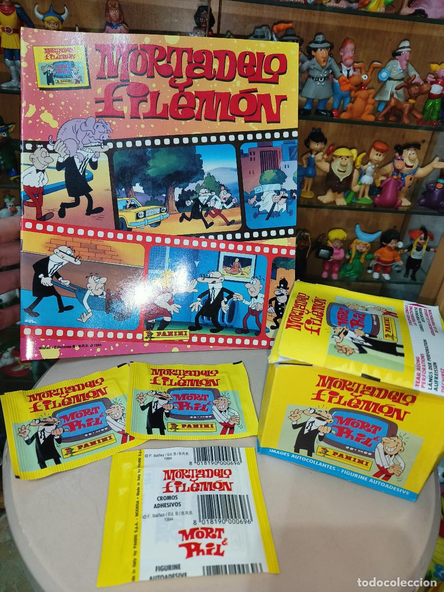 Coleccionismo Cromos antiguos: Ocasion coleccionistas ! Album vacio + caja con 50 sobres cromos Mortadelo y Filemon Panini 1994