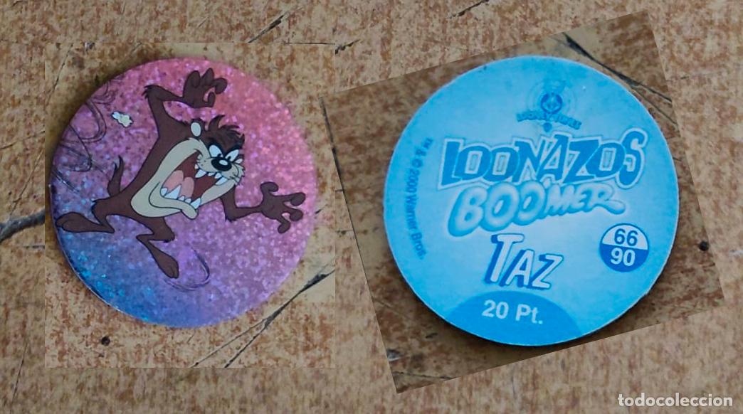 Coleccionismo Cromos antiguos: COLECCI&Oacute;N TAZOS BOOMER LOONEY TUNES LOONAZOS TAZO CAPS POGS N&Uacute;MERO 66 TAZ MANIA 20 PT. PUNTOS 2000