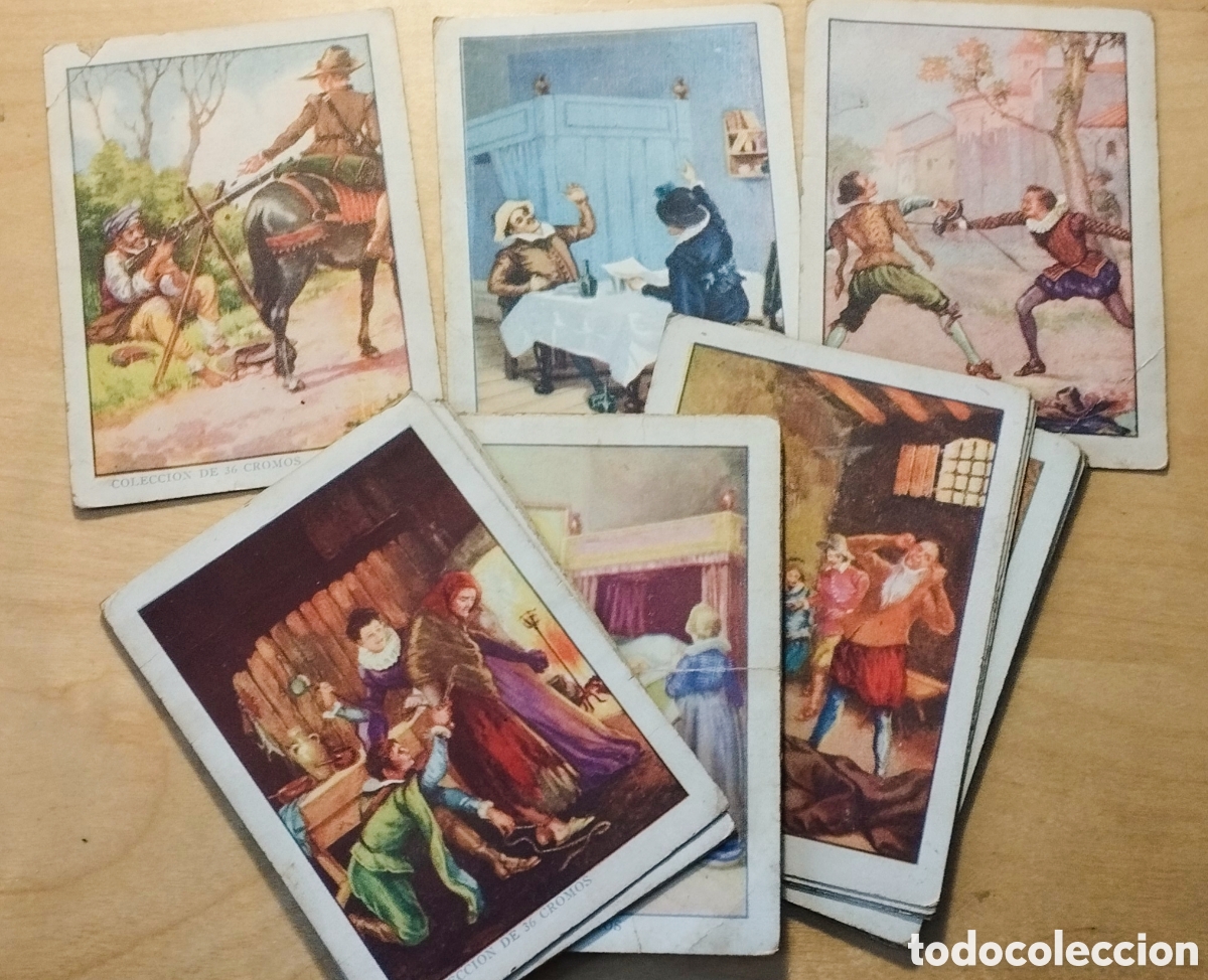 Coleccionismo Cromos antiguos: 15 CROMOS GIL BLAS DE SANTILLANA - CHOCOLATES AMATLLER - A&Ntilde;OS 1940?