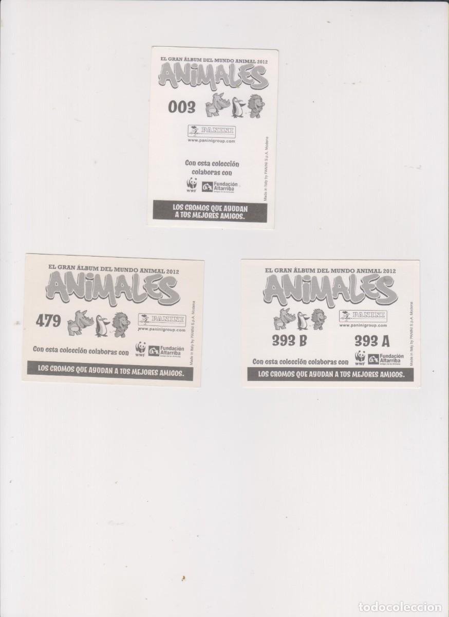 Coleccionismo Cromos antiguos: El Gran Album del mundo animal, Animales 2012 Panini, 3, 393, 479