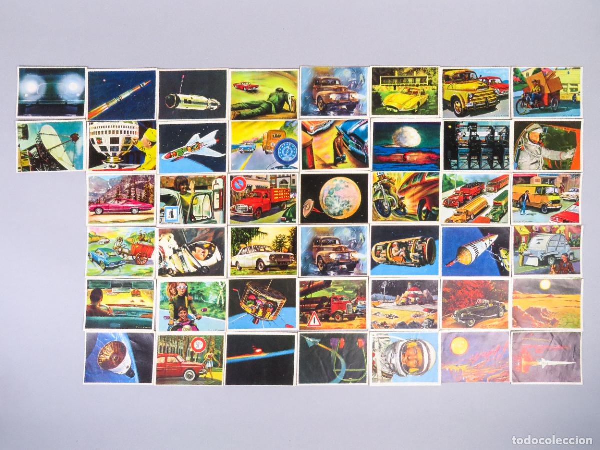 Coleccionismo Cromos antiguos: 44 cromos Tr&aacute;fico en la Tierra y en el Espacio &aacute;lbum Artfil 1967 ver n&uacute;meros descripci&oacute;n