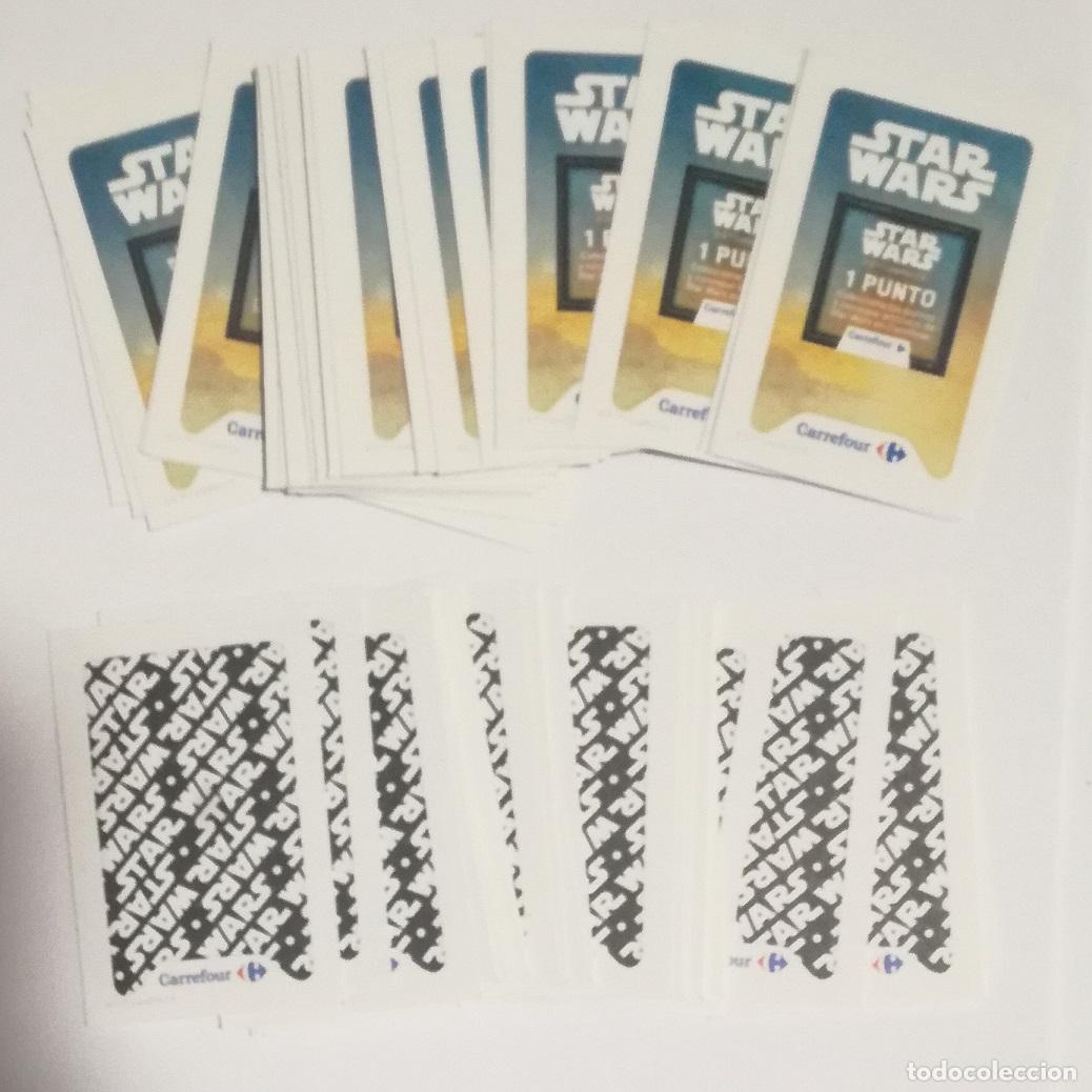Coleccionismo Cromos antiguos: Lote de 78 pegatinas Star Wars Carrefour: 1 punto