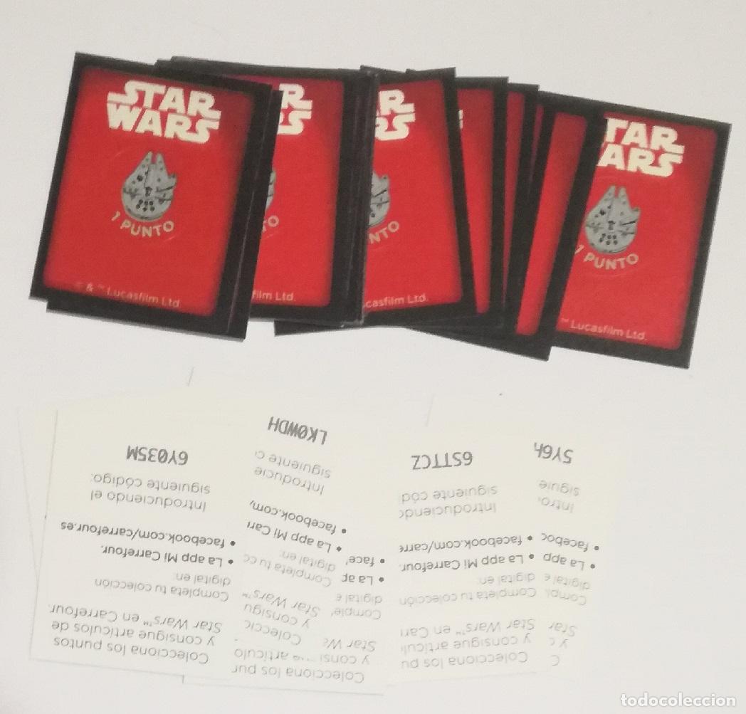 Coleccionismo Cromos antiguos: Lote de 26 pegatinas Star Wars el camino de los Jedi: 1 punto