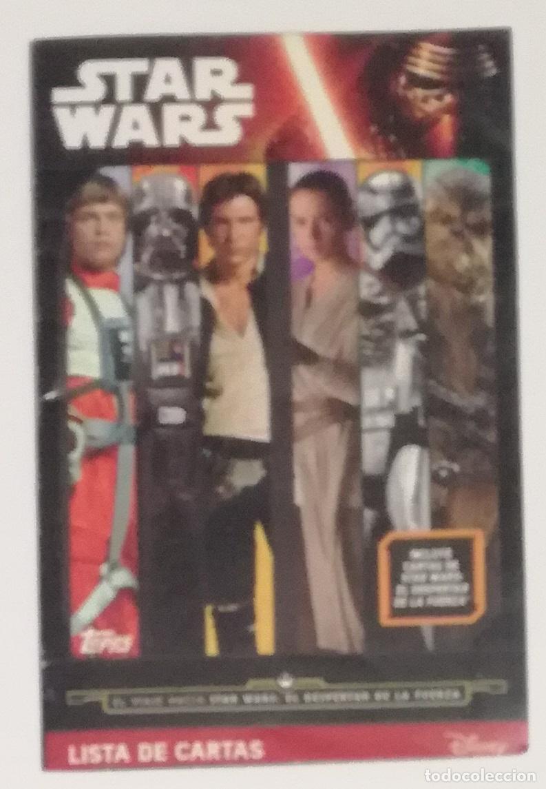 Coleccionismo Cromos antiguos: El viaje hacia Star Wars: El despertar de la Fuerza - Lista de cartas