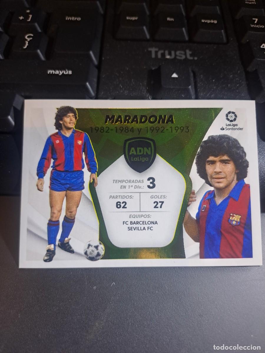 Coleccionismo Cromos antiguos: CROMO MARADONA 19 BARCELONA LA LIGA ADN 19 LIGA 2021 2022 21 22 ESTE PANINI NUNCA PEGADO